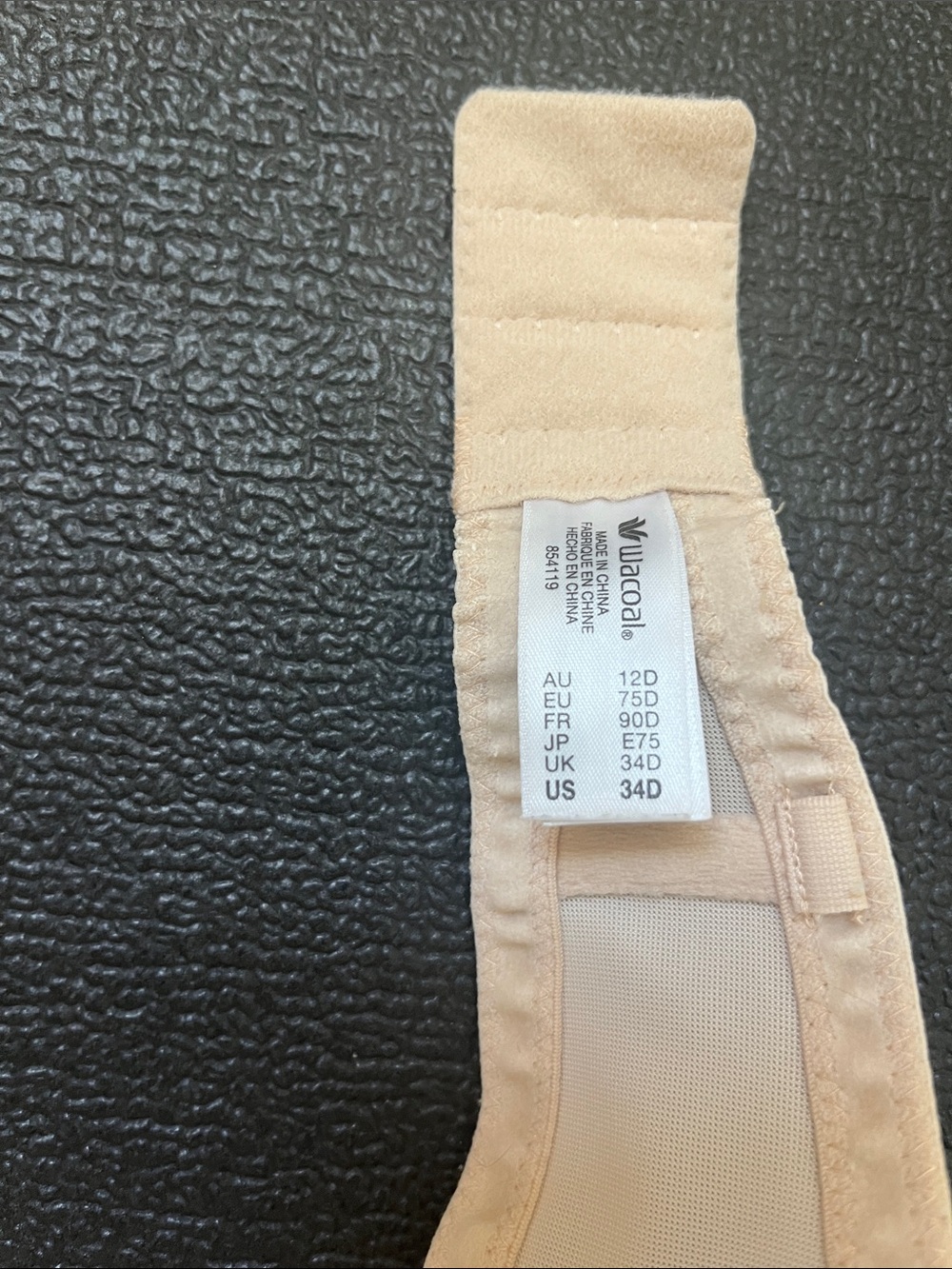 Wacoal nude strapless bra
